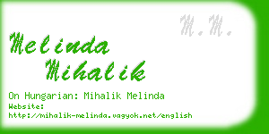 melinda mihalik business card